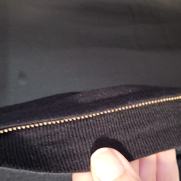 Trouve black cardigan w/ sheer mesh back, front zip - Picture 4 of 5